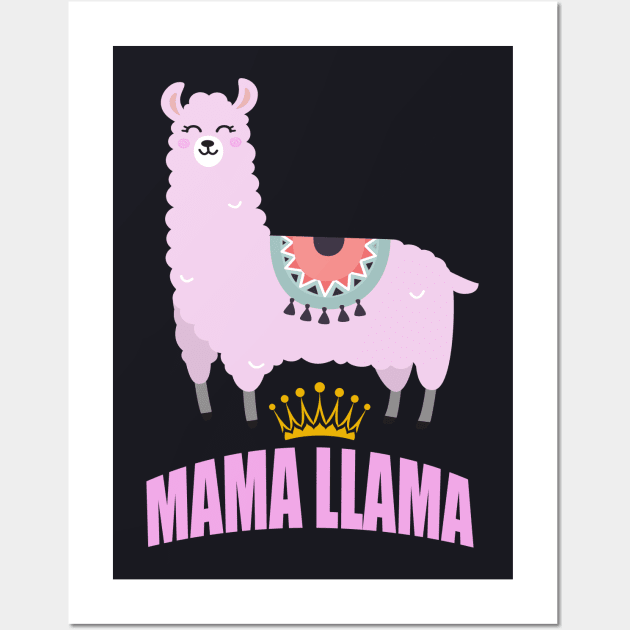 Best Mama Llama funny Mothers Gift Wall Art by Foxxy Merch